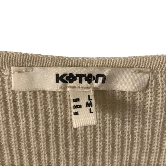 Koton Loose Fit Knit Sweater size large - cream colour - Picture 7 of 8